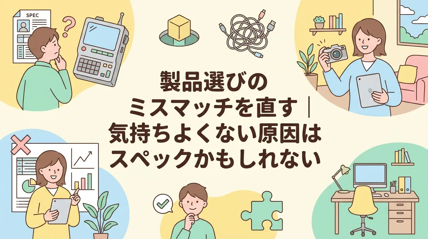 製品選びのミスマッチを直す|気持ちよくない原因はスペックかもしれない