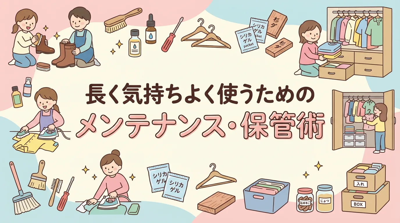 長く気持ちよく使うためのメンテナンス・保管術