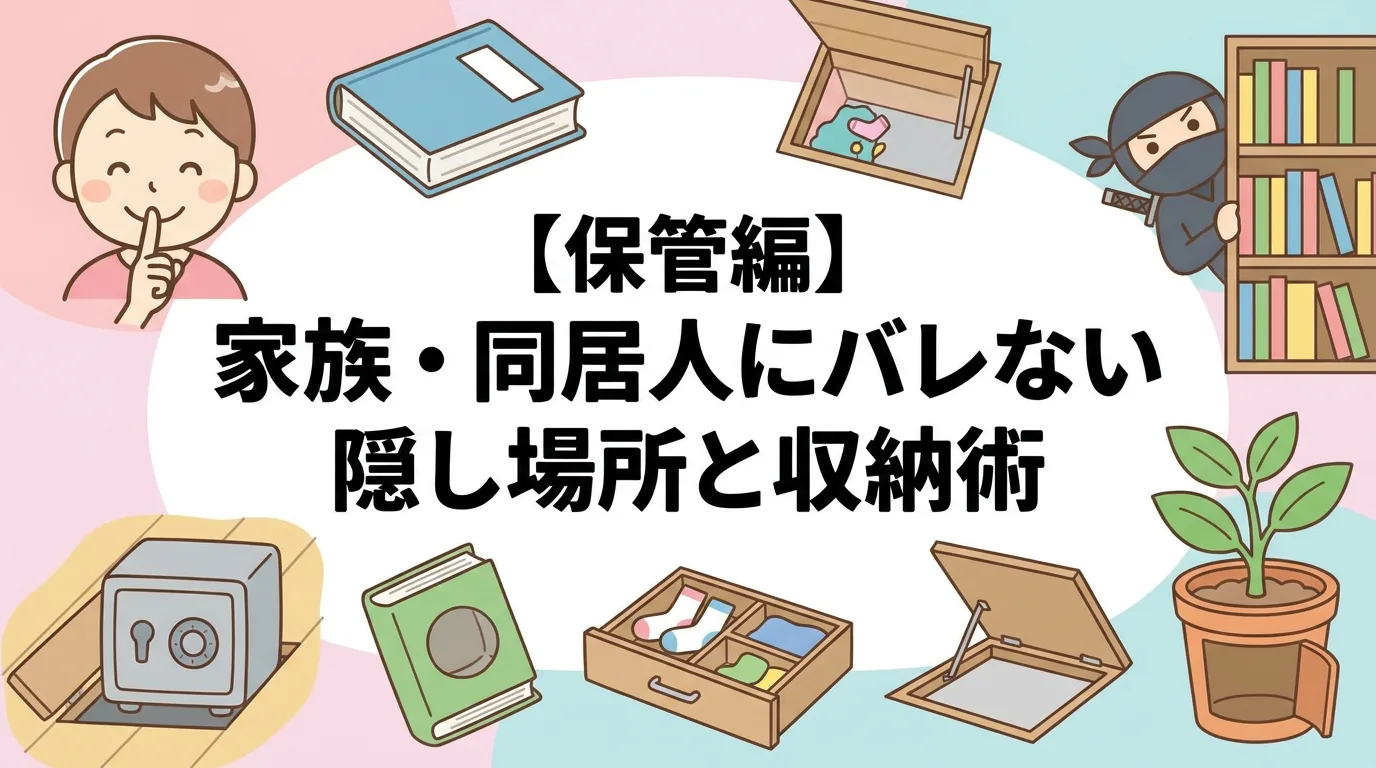 【保管編】家族・同居人にバレない隠し場所と収納術