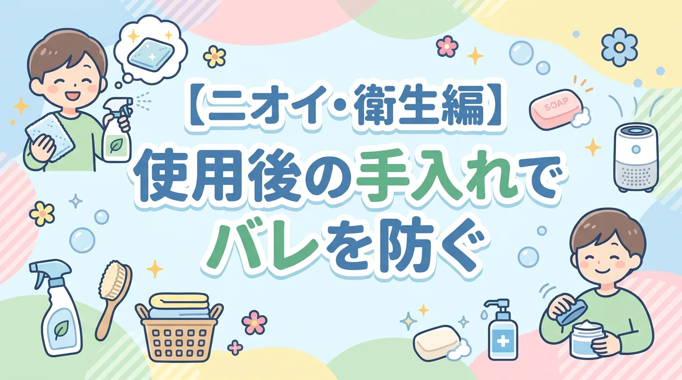 【ニオイ・衛生編】使用後の手入れでバレを防ぐ