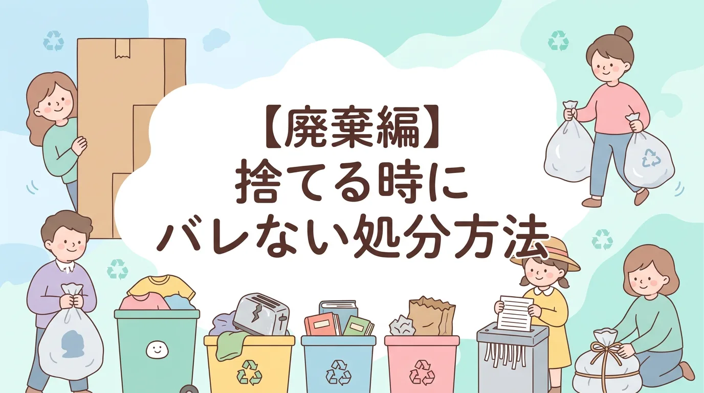 【廃棄編】捨てる時にバレない処分方法