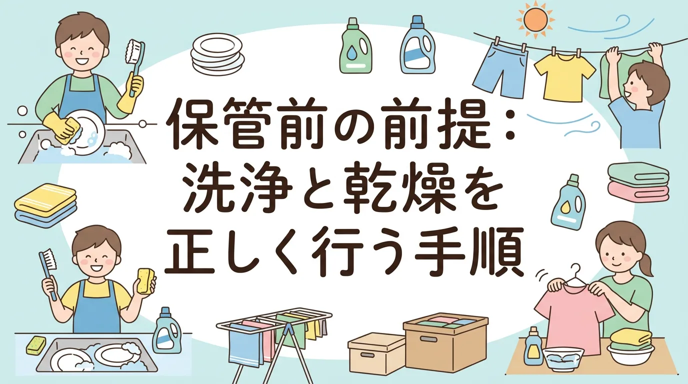 保管前の前提:洗浄と乾燥を正しく行う手順