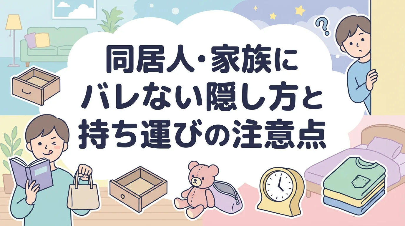 同居人・家族にバレない隠し方と持ち運びの注意点