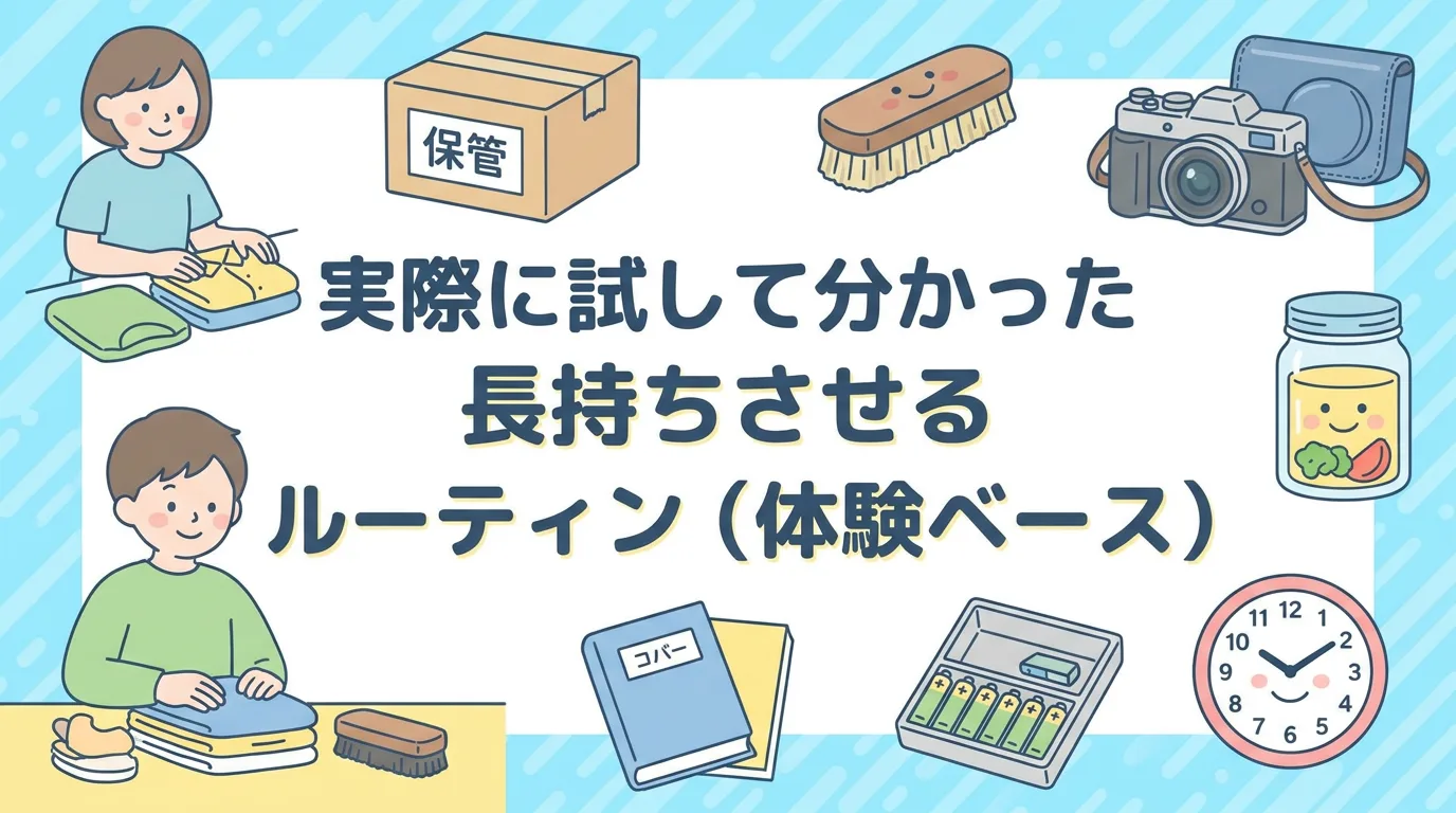 実際に試して分かった長持ちさせる保管ルーティン(体験ベース)