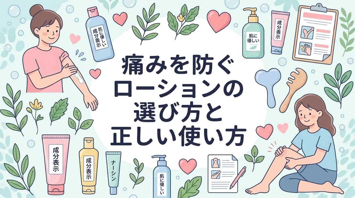 痛みを防ぐローションの選び方と正しい使い方