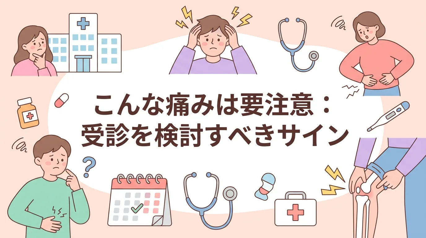 こんな痛みは要注意:受診を検討すべきサイン