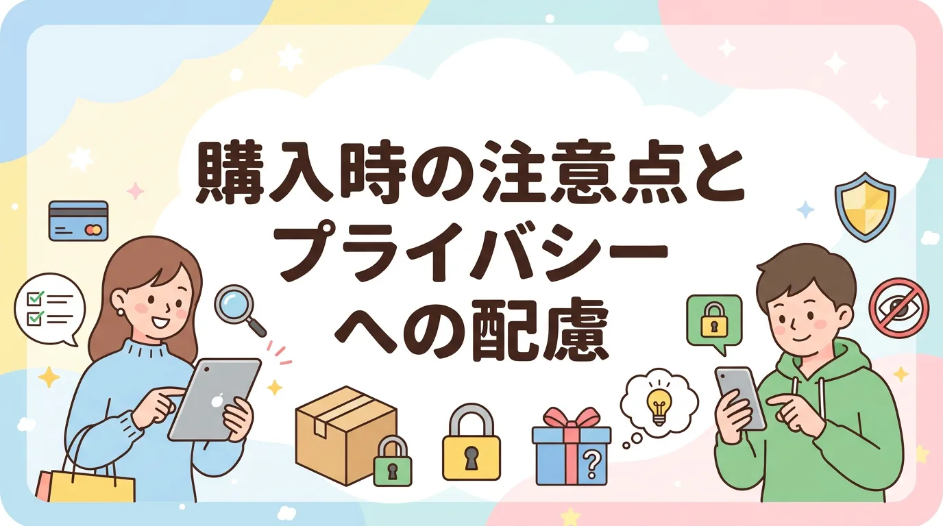 購入時の注意点とプライバシーへの配慮