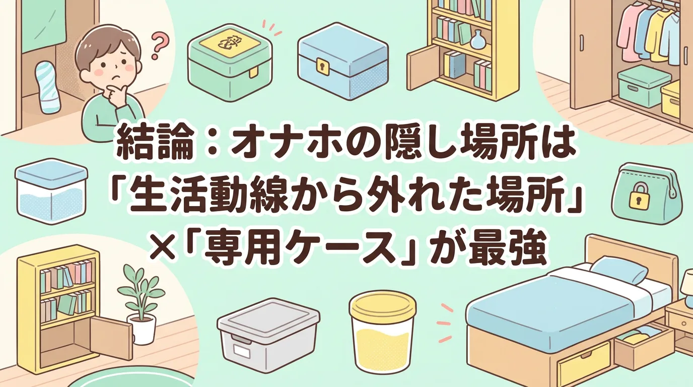 結論:オナホの隠し場所は「生活動線から外れた場所」×「専用ケース」が最強