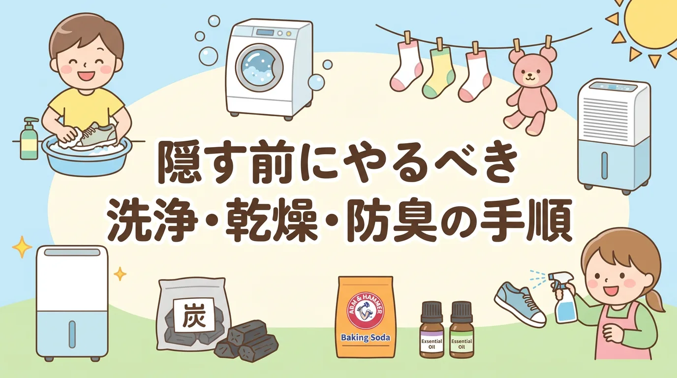 隠す前にやるべき洗浄・乾燥・防臭の手順