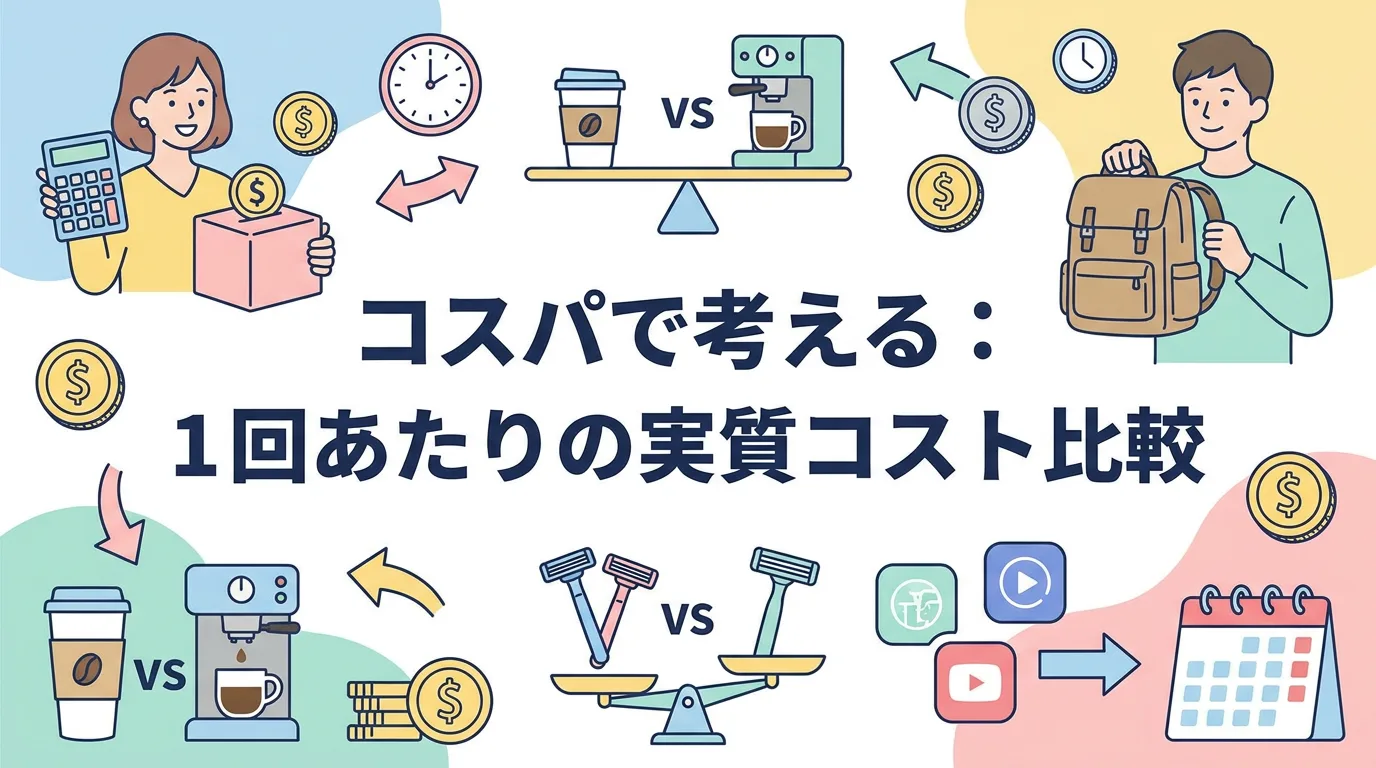 コスパで考える:1回あたりの実質コスト比較