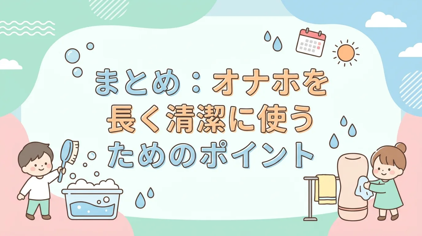 まとめ:オナホを長く清潔に使うためのポイント