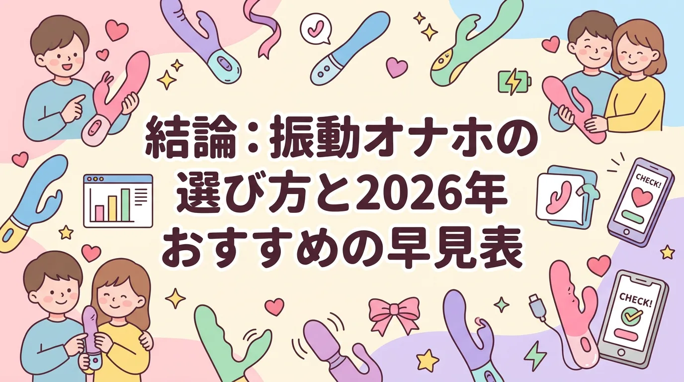 結論:振動オナホの選び方と2026年おすすめの早見表