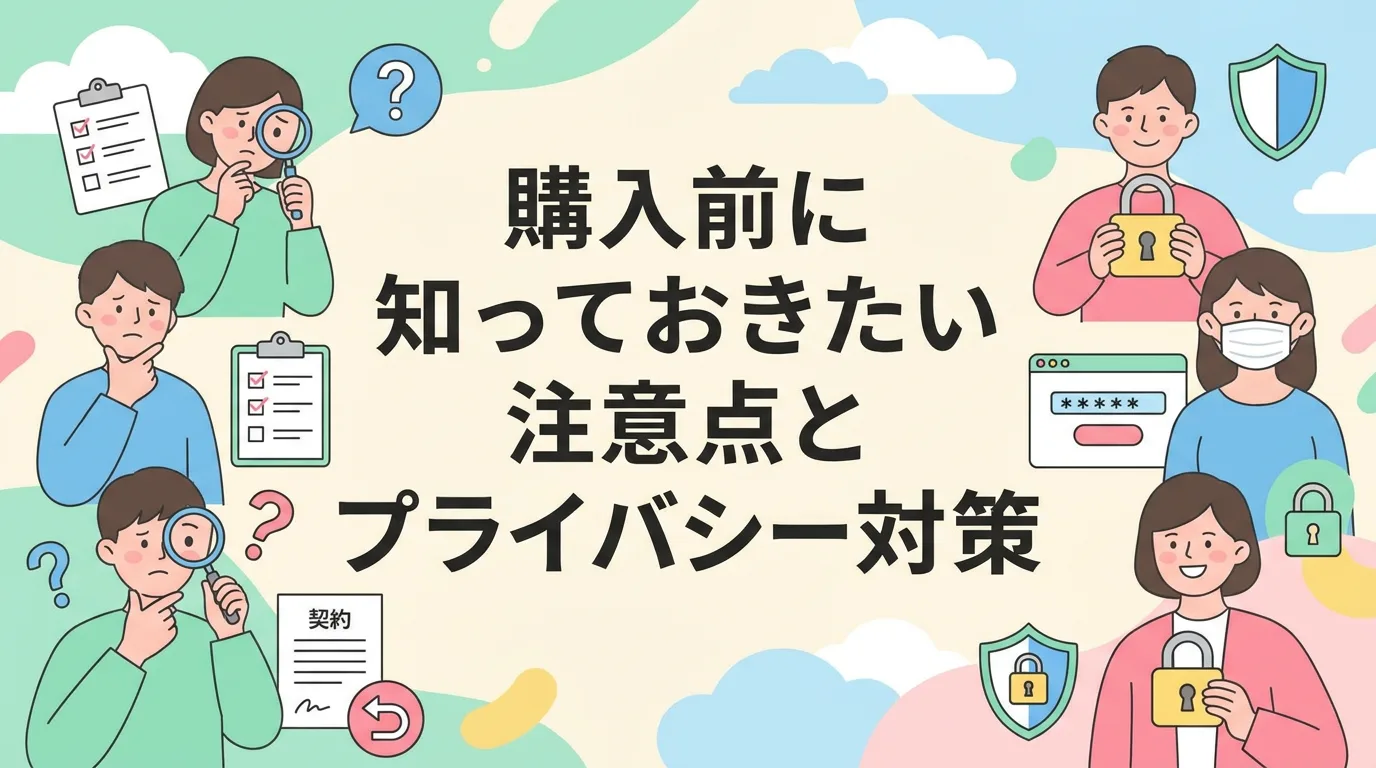 購入前に知っておきたい注意点とプライバシー対策