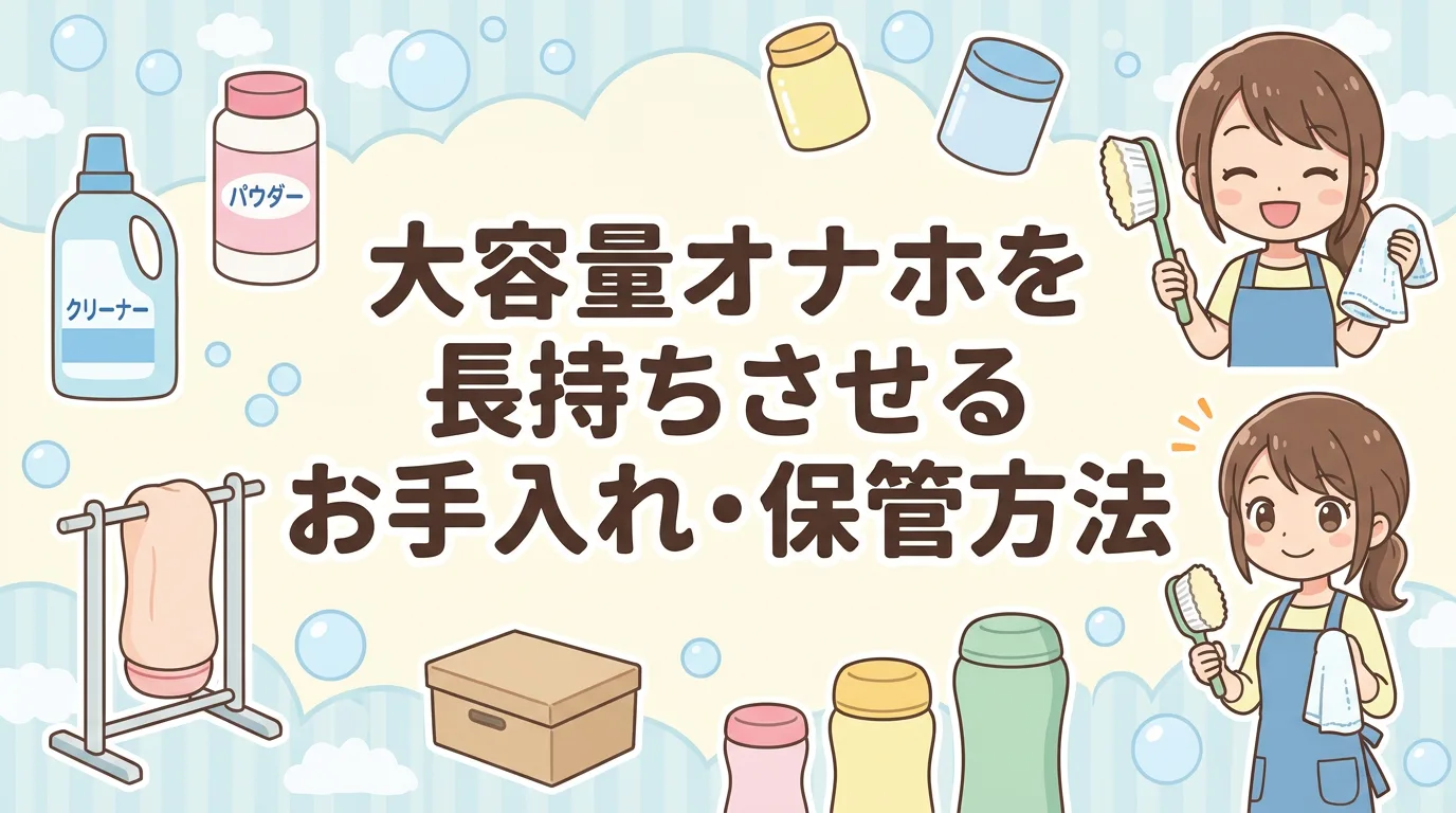 大容量オナホを長持ちさせるお手入れ・保管方法