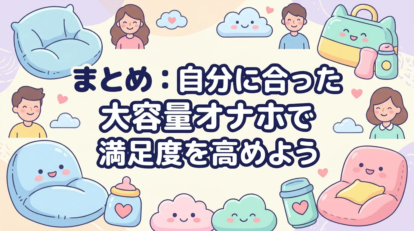まとめ:自分に合った大容量オナホで満足度を高めよう