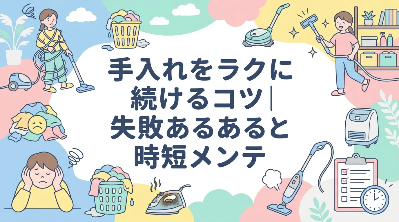 手入れをラクに続けるコツ｜失敗あるあると時短メンテ