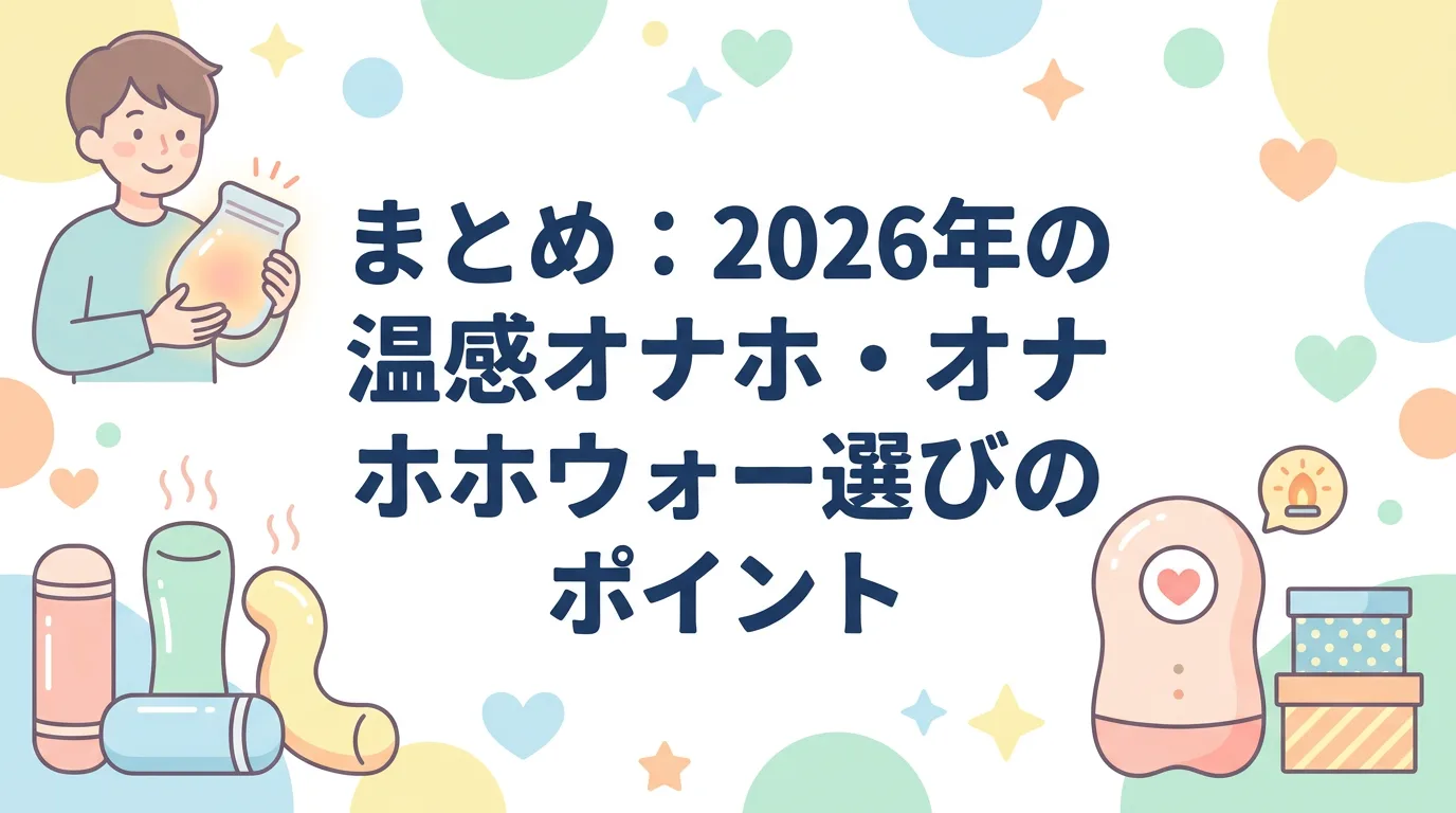まとめ:2026年の温感オナホ・オナホウォーマー選びのポイント
