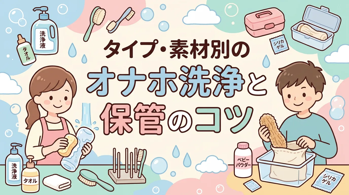 タイプ・素材別のオナホ洗浄と保管のコツ