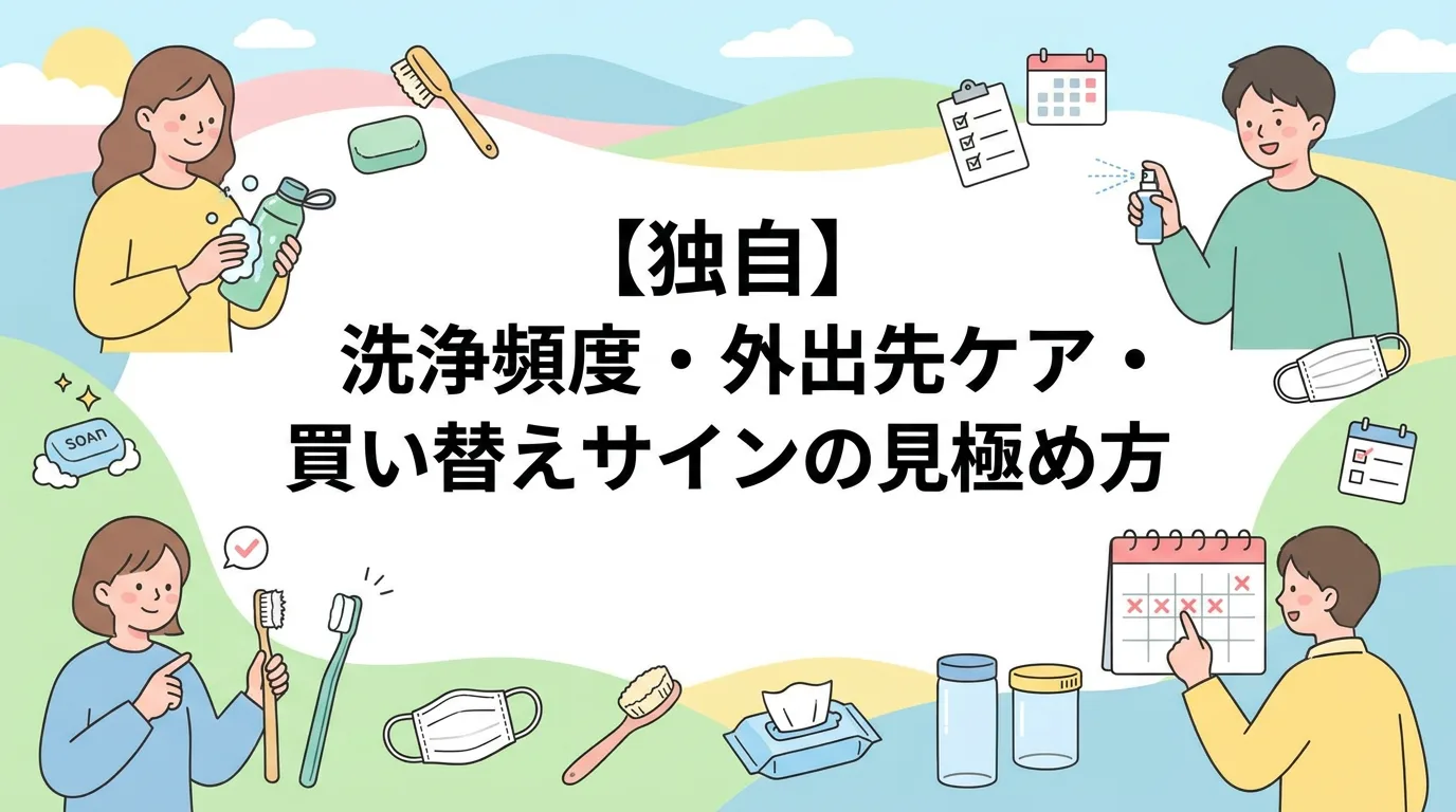 【独自】洗浄頻度・外出先ケア・買い替えサインの見極め方
