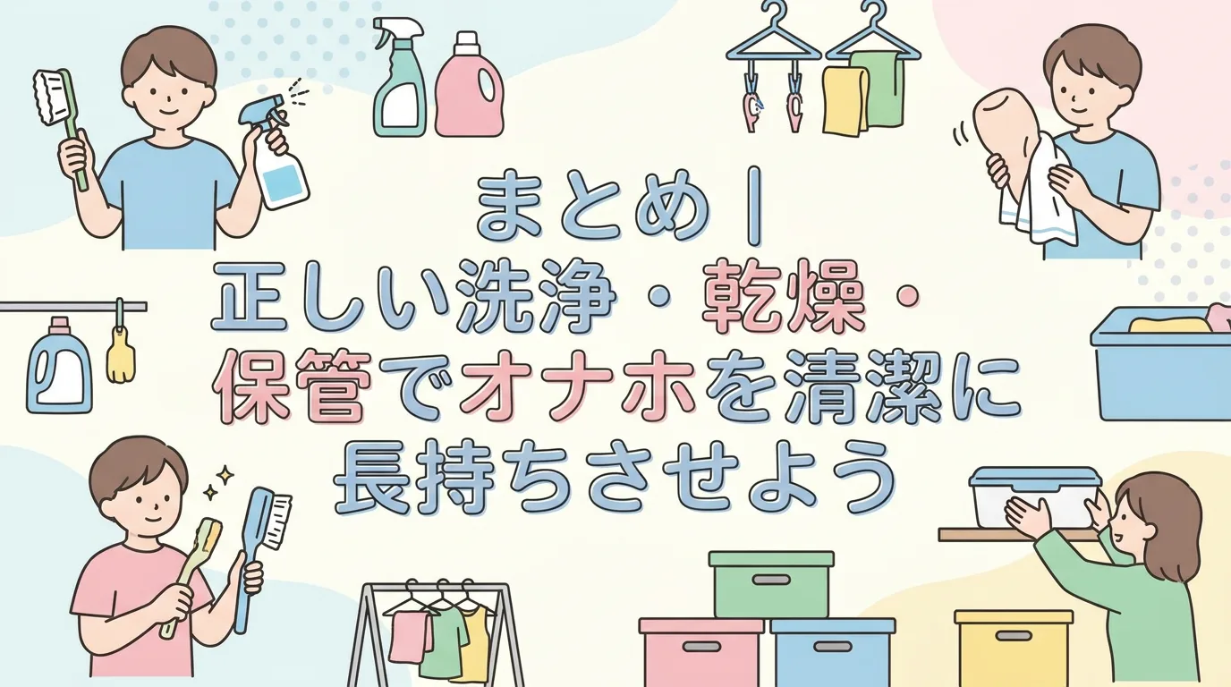 まとめ|正しい洗浄・乾燥・保管でオナホを清潔に長持ちさせよう