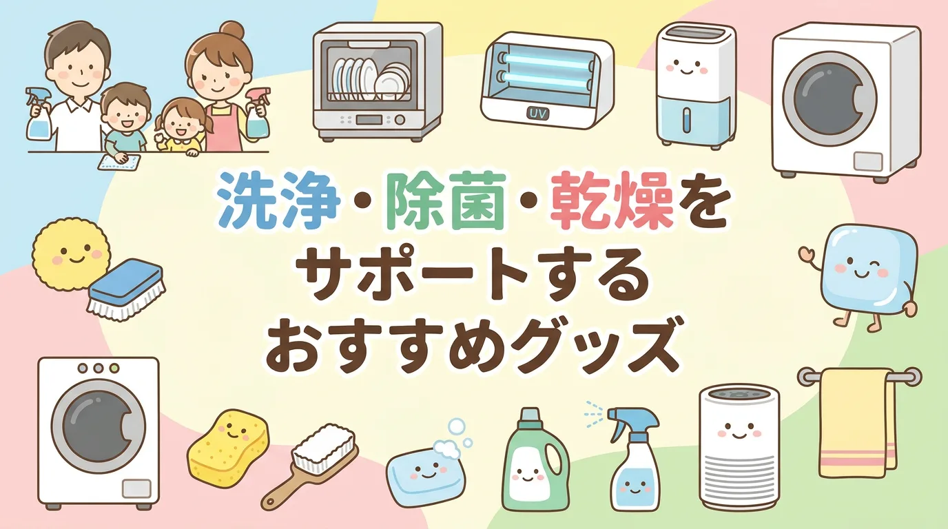 洗浄・除菌・乾燥をサポートするおすすめグッズ