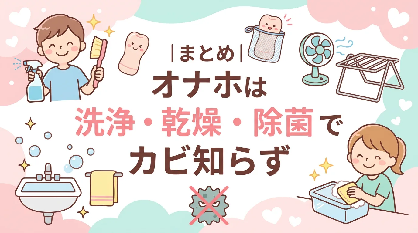 まとめ|オナホは洗浄・乾燥・除菌の習慣でカビ知らず