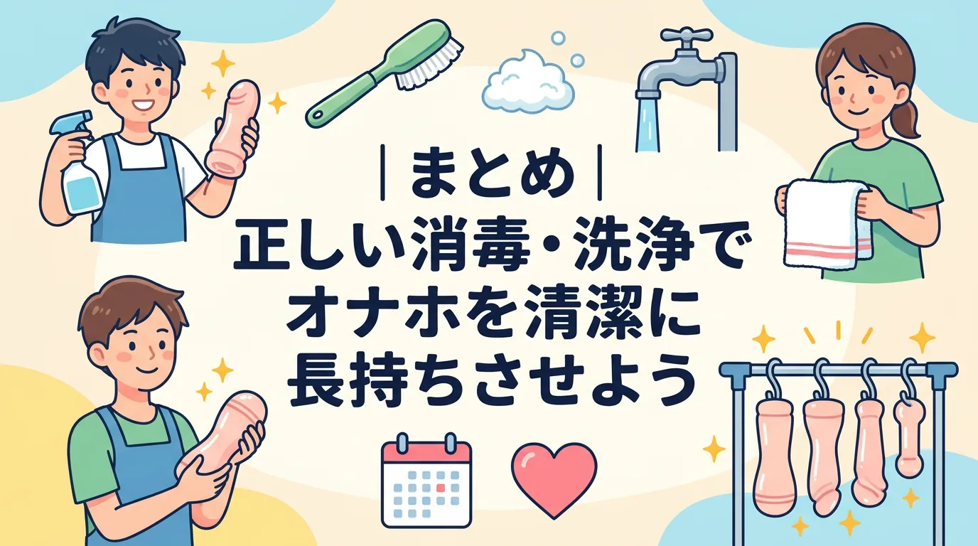 まとめ|正しい消毒・洗浄でオナホを清潔に長持ちさせよう
