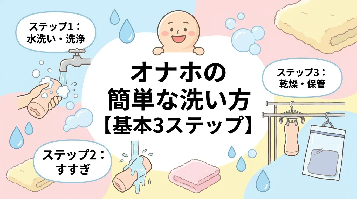 オナホの簡単な洗い方【基本3ステップ】