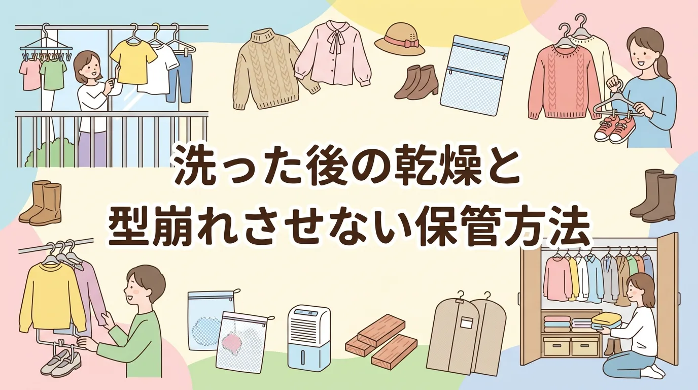 洗った後の乾燥と型崩れさせない保管方法