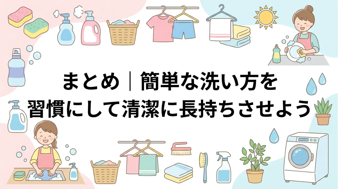 まとめ|簡単な洗い方を習慣にして清潔に長持ちさせよう