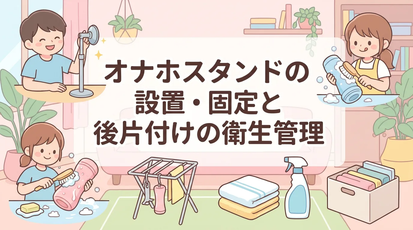 オナホスタンドの設置・固定と後片付けの衛生管理