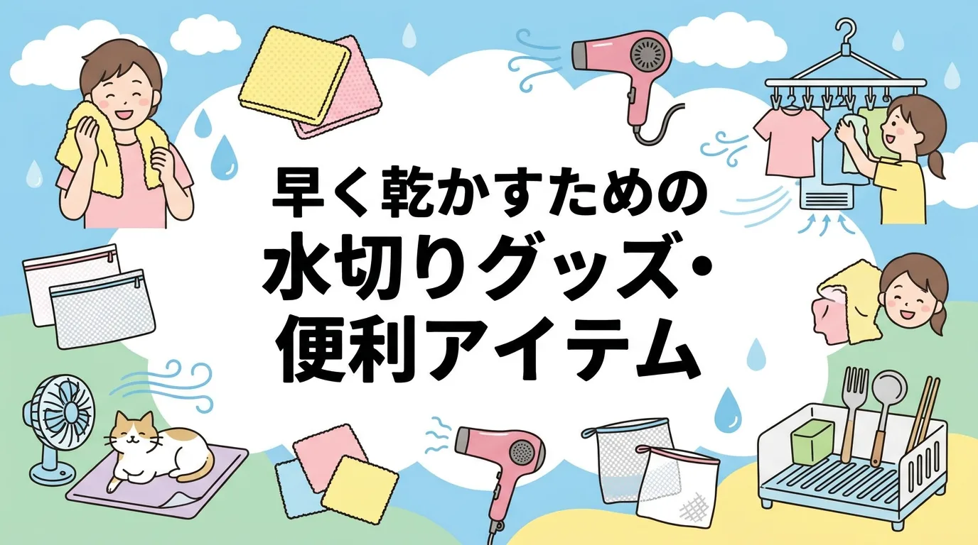 早く乾かすための水切りグッズ・便利アイテム