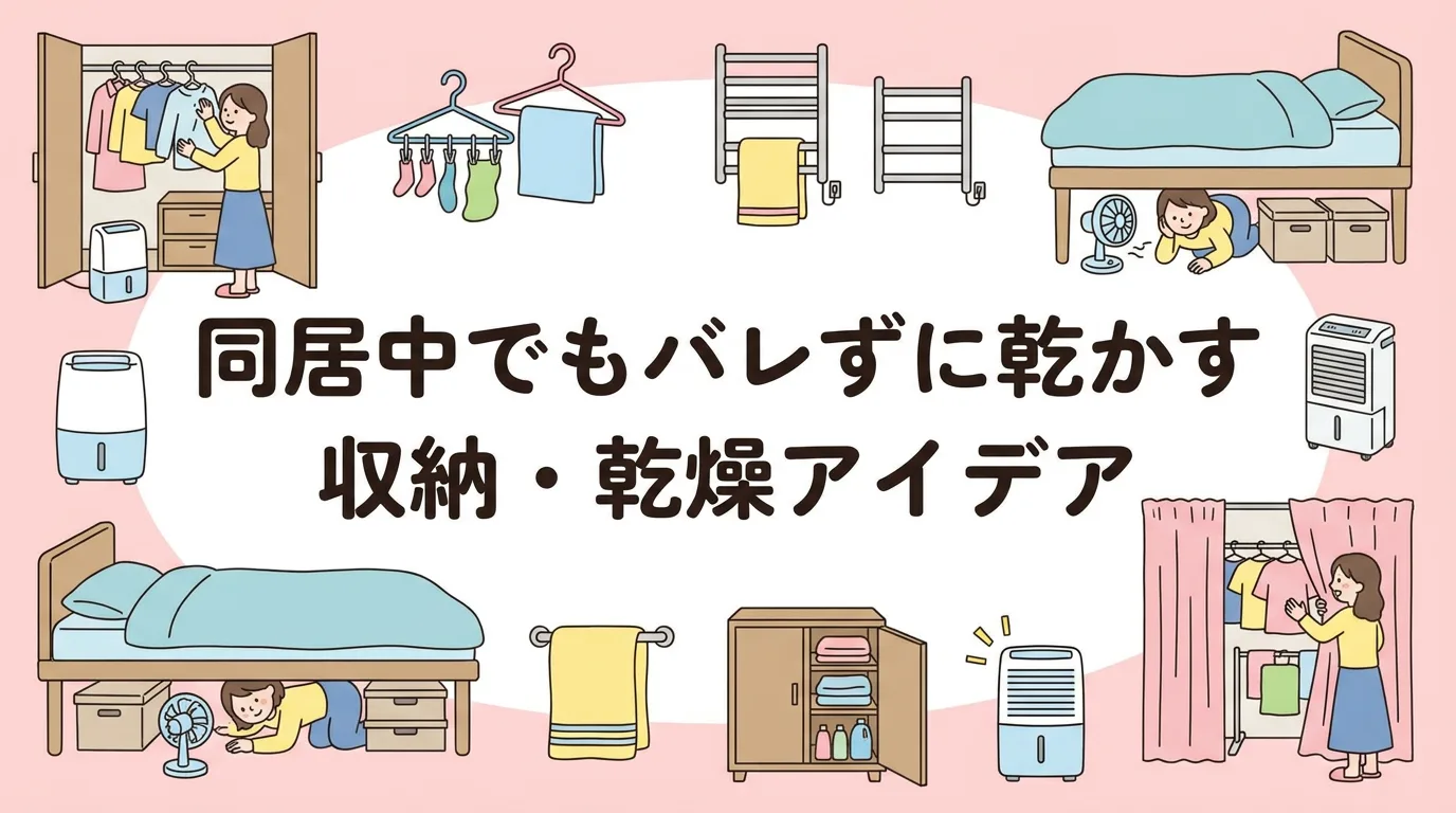 同居中でもバレずに乾かす収納・乾燥アイデア