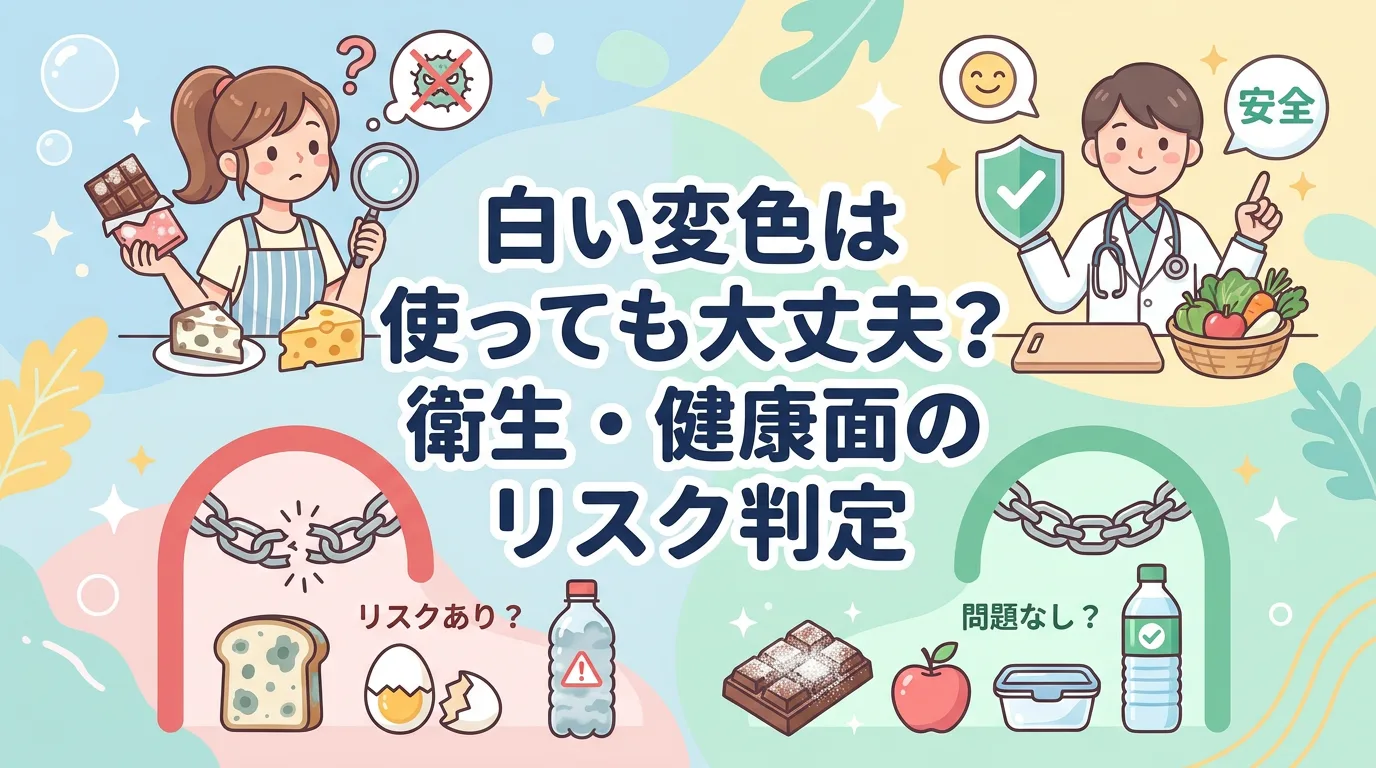 白い変色は使っても大丈夫?衛生・健康面のリスク判定