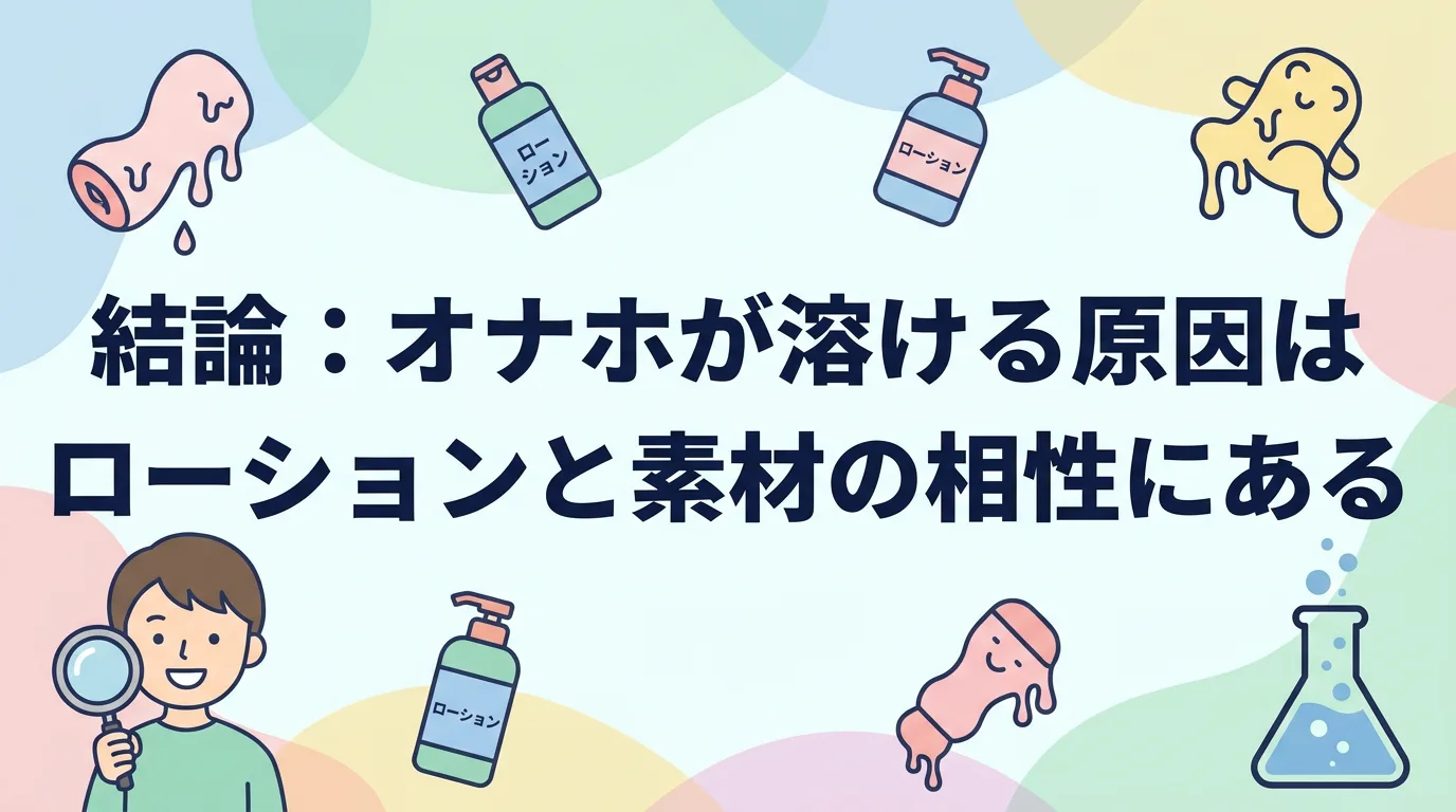 結論：オナホが溶ける原因はローションと素材の相性にある