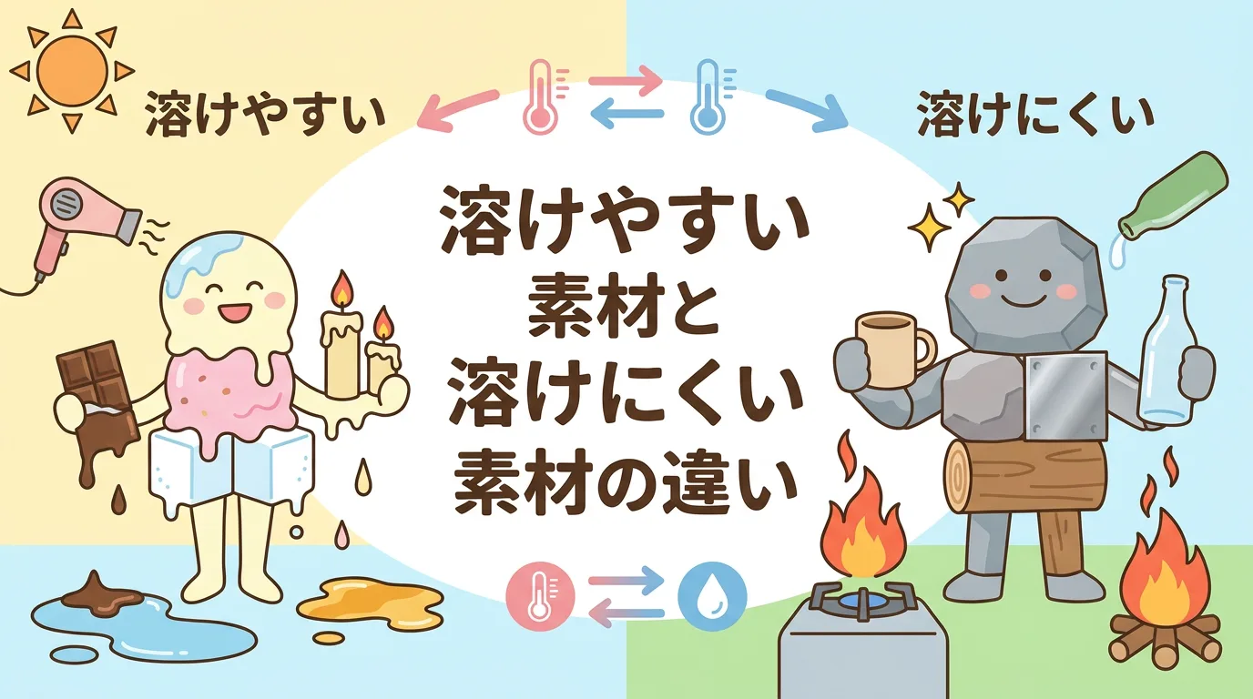 溶けやすい素材と溶けにくい素材の違い