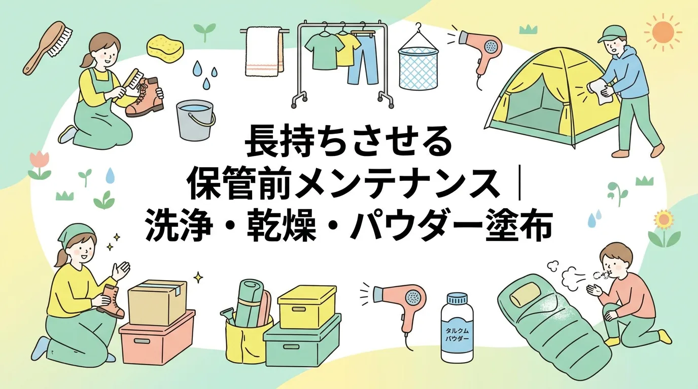 長持ちさせる保管前メンテナンス｜洗浄・乾燥・パウダー塗布