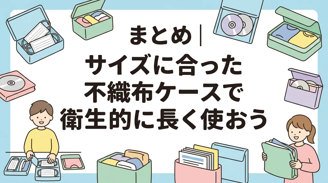 まとめ｜サイズに合った不織布ケースで衛生的に長く使おう