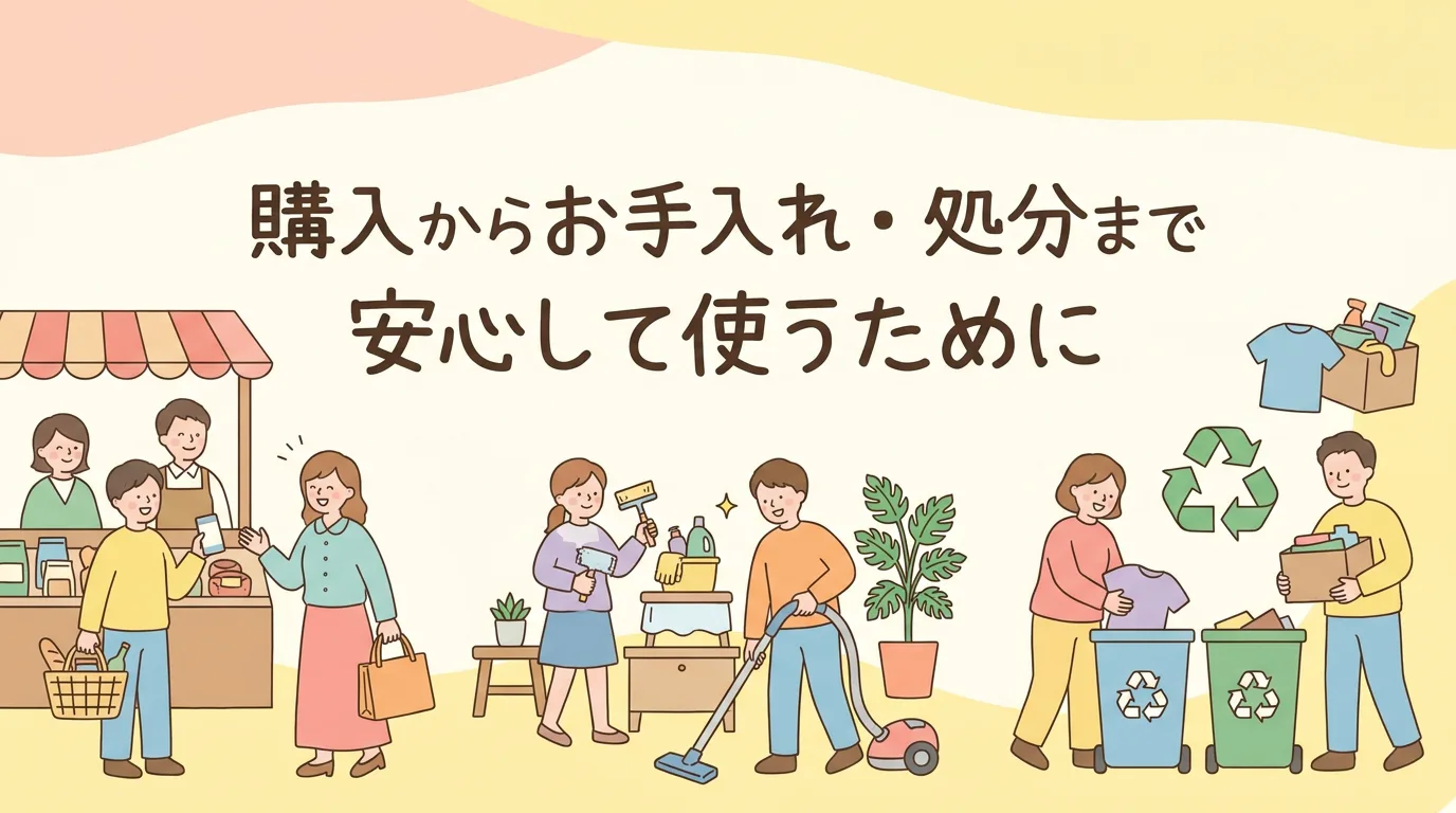 購入からお手入れ・処分まで安心して使うために