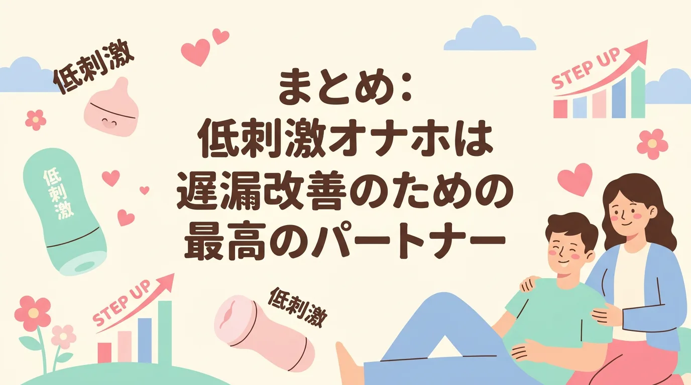 まとめ：低刺激オナホは遅漏改善のための最高のパートナー