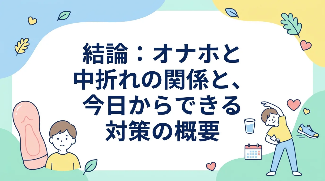 結論：オナホと中折れの関係と、今日からできる対策の概要