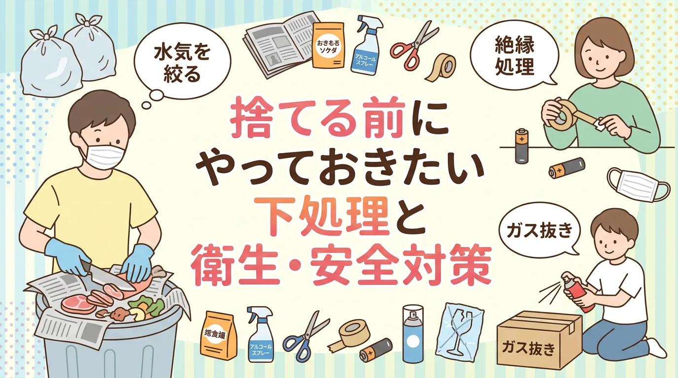 捨てる前にやっておきたい下処理と衛生・安全対策
