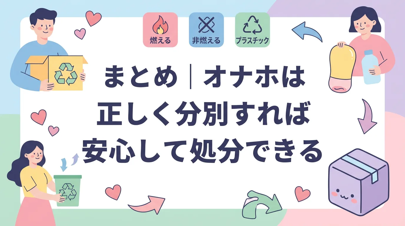 まとめ｜オナホは正しく分別すれば安心して処分できる