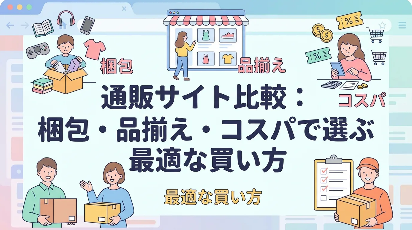 通販サイト比較:梱包・品揃え・コスパで選ぶ最適な買い方