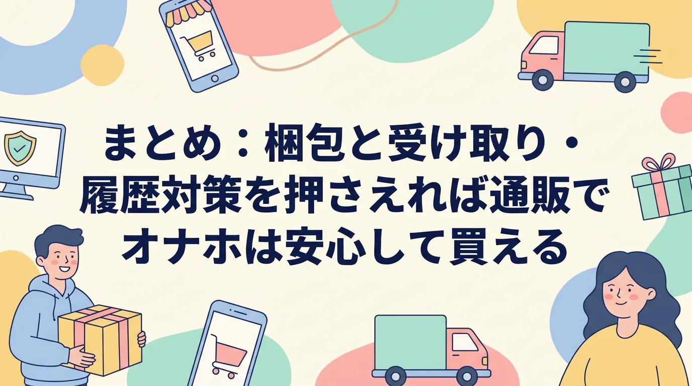 まとめ:梱包と受け取り・履歴対策を押さえれば通販でオナホは安心して買える