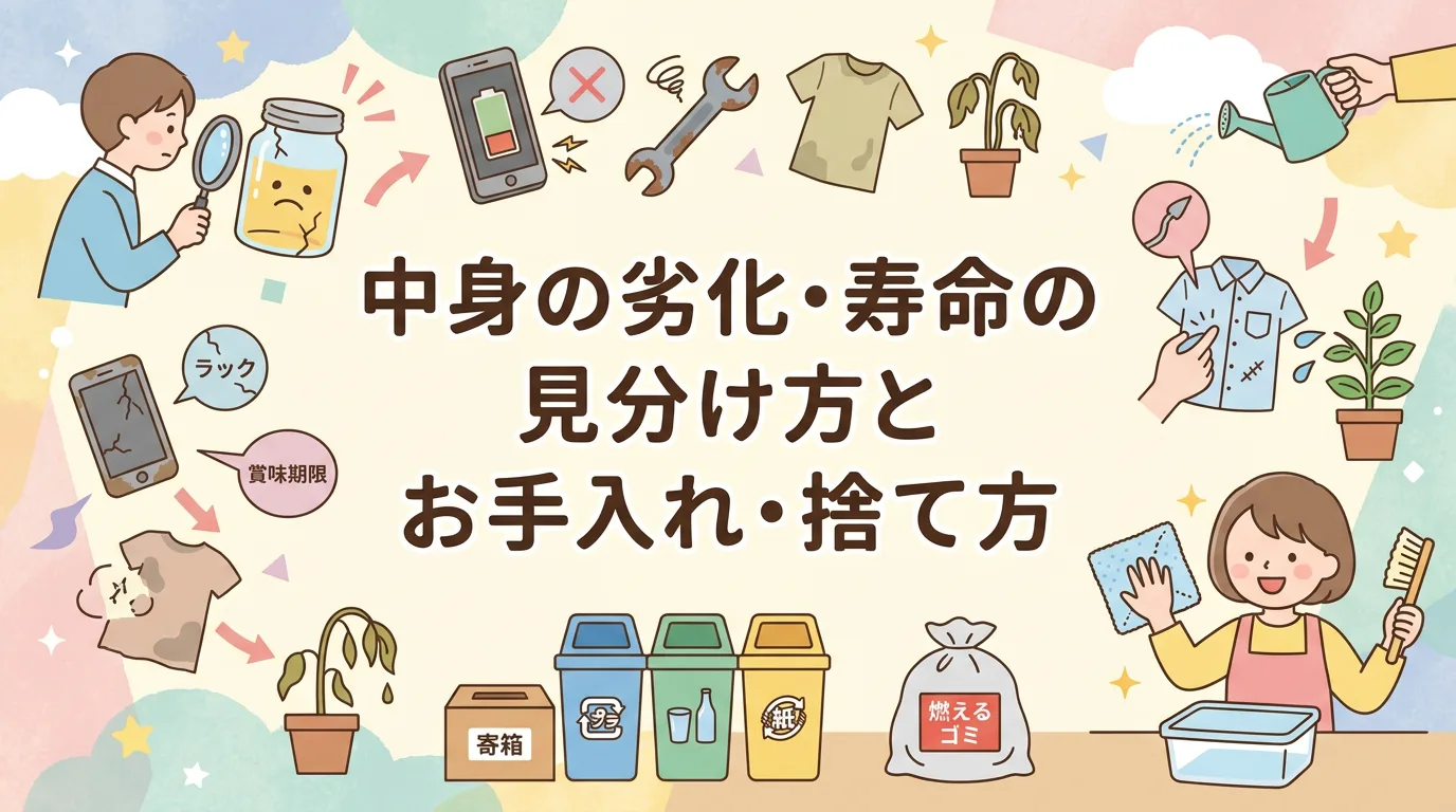 中身の劣化・寿命の見分け方とお手入れ・捨て方