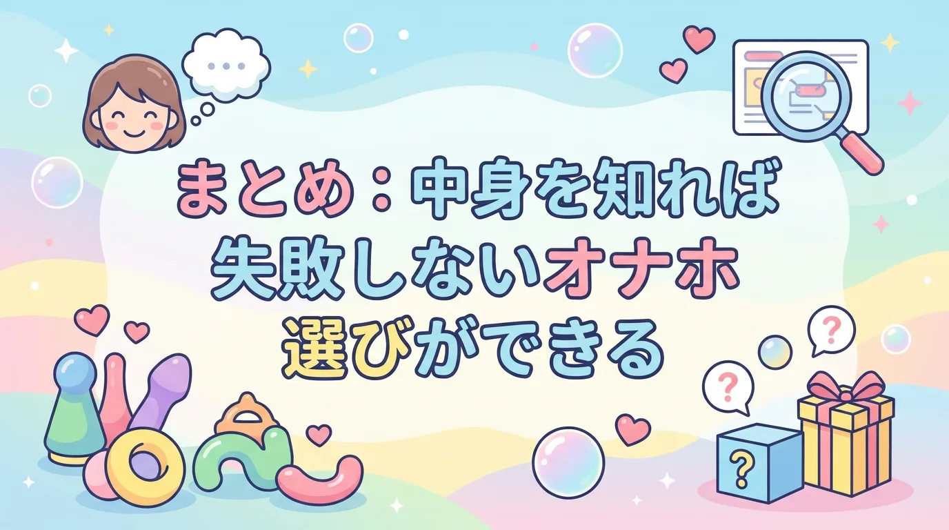 まとめ：中身を知れば失敗しないオナホ選びができる