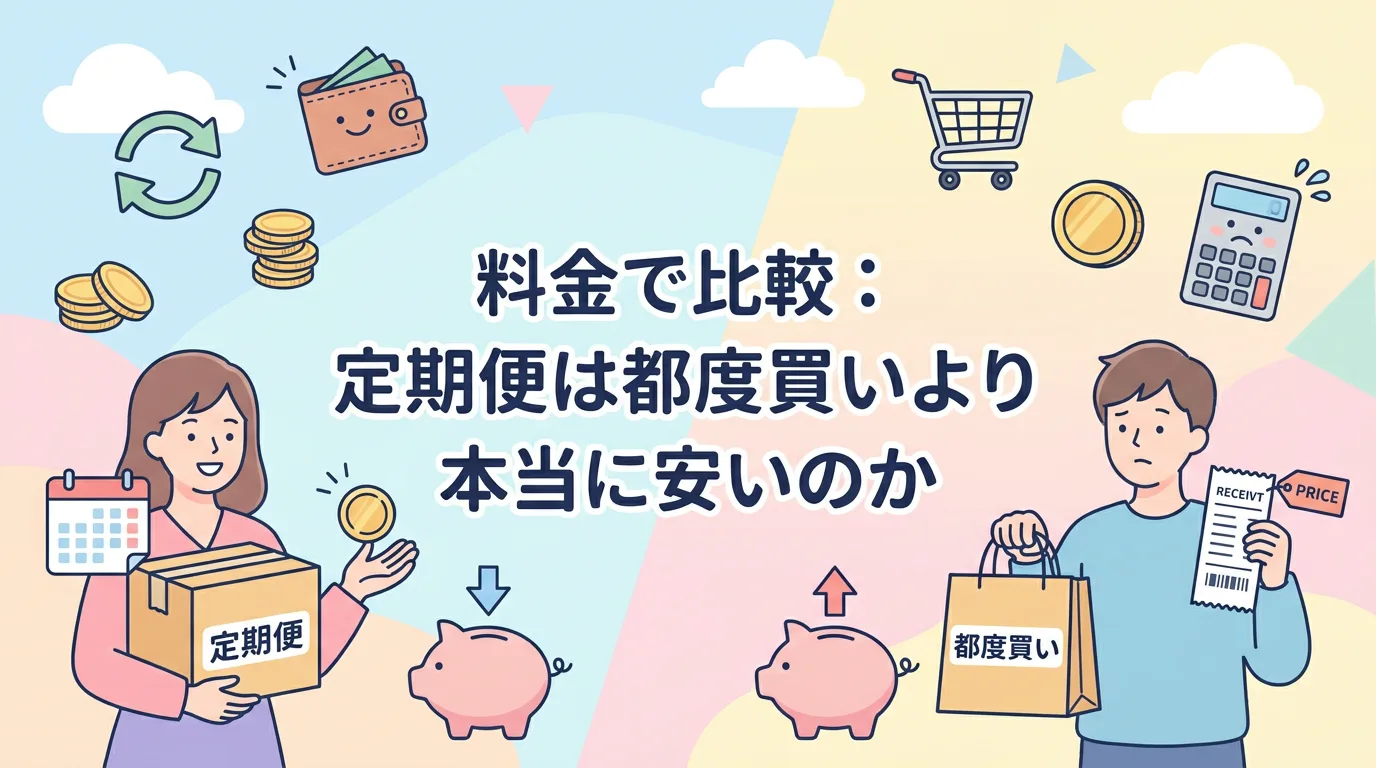 料金で比較：定期便は都度買いより本当に安いのか