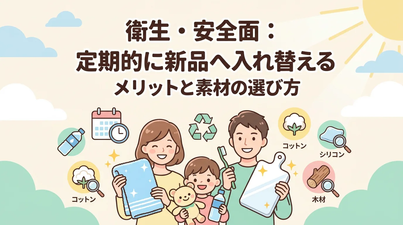 衛生・安全面：定期的に新品へ入れ替えるメリットと素材の選び方