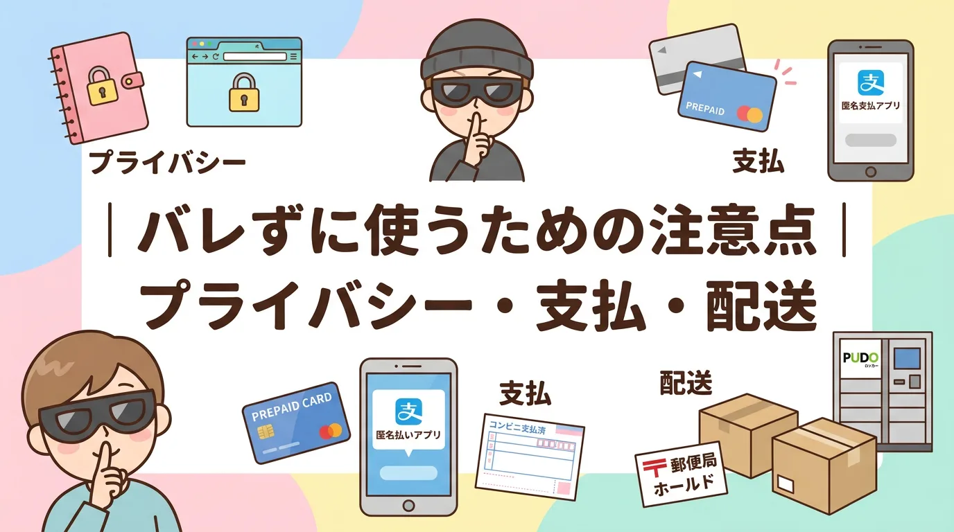 バレずに使うための注意点|プライバシー・支払・配送